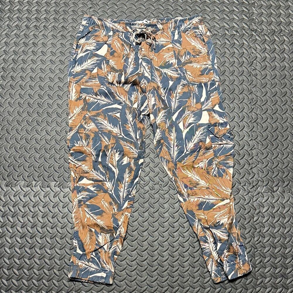 Nicole Miller Women Leaf Print Pants Size XL